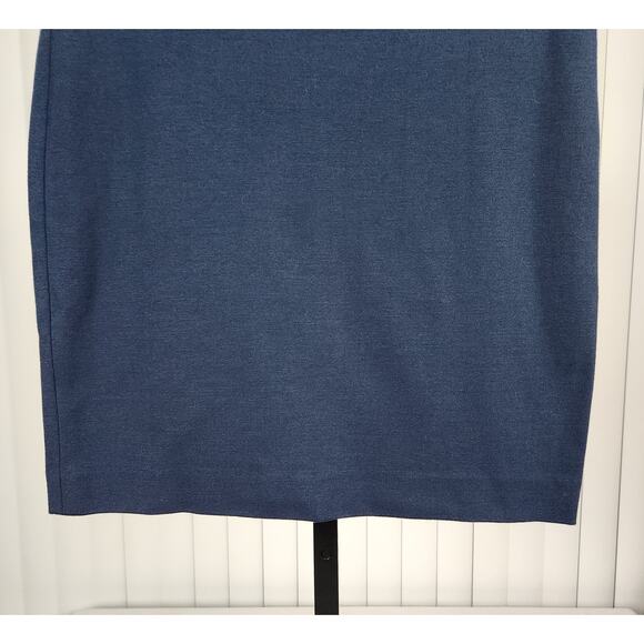 BCBGMAXAZRIA Mini Pencil Skirt Elastic Waist Full Zip Blue Black Medium New - Picture 5 of 9